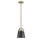 Z-Lite Z-Studio 1 Light Mini Pendant, Matte Black & Heritage Brass 726MP-MB+HBR - alternate 6